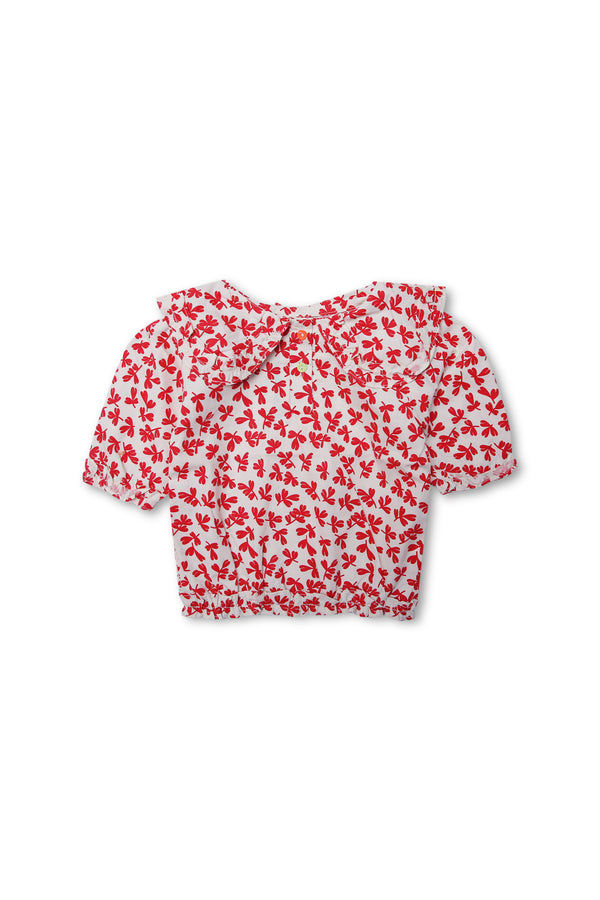 G.TOP 3/36 SHLDR/FRIL RED/WHIT