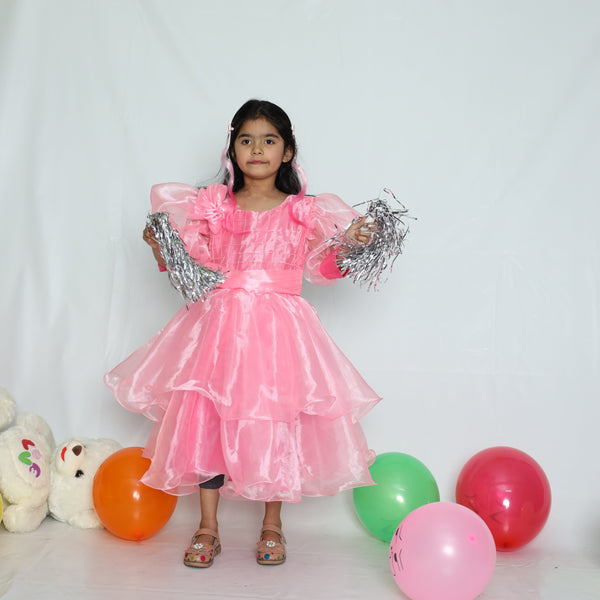 GIRLS FANCY FROCK ORGANZA ABG9900