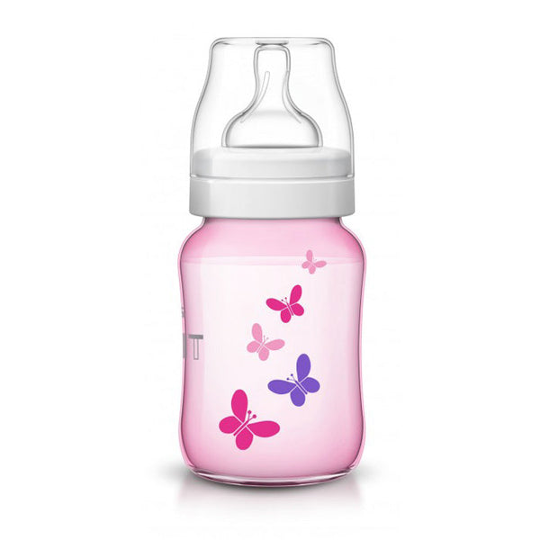 AVENT Classic+ PP Deco Bottle 260ml PK1 Pink - (SCF573/13)