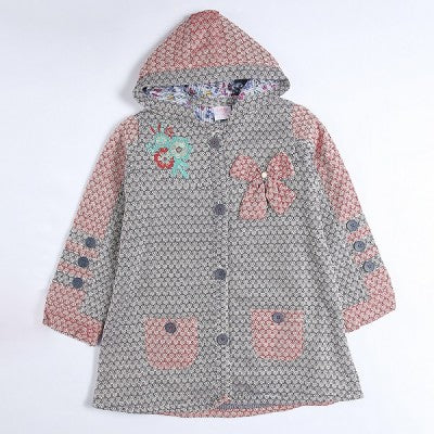 FLOWER & BOW HOODIE FOR GIRLS